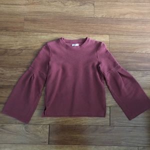 Madewell Flare Sleeve Ribbed Top